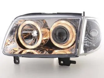 Faros Angel Eyes Para Vw Polo (Tipo 6n2) 99-01 Cromado Fk Automotive