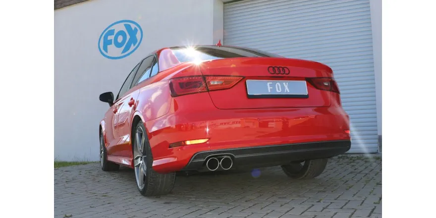 Audi A3 - 8V Sedan "con S-Line o S3 parachoques" Escape trasero FOX - 2x80 tipo 16