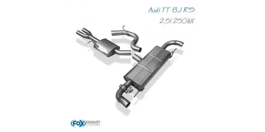 Audi TT 8J RS Escape deportivo cross con salida derecha/izquierda y trampilla de vacio
