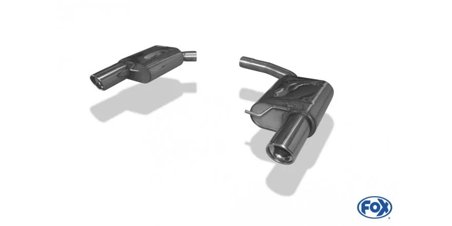 Escape FOX Audi A4/A5 8T - A4/ A5 quattro B8 escape final duplex for 1-pipe - 1x100 type 17 duplex