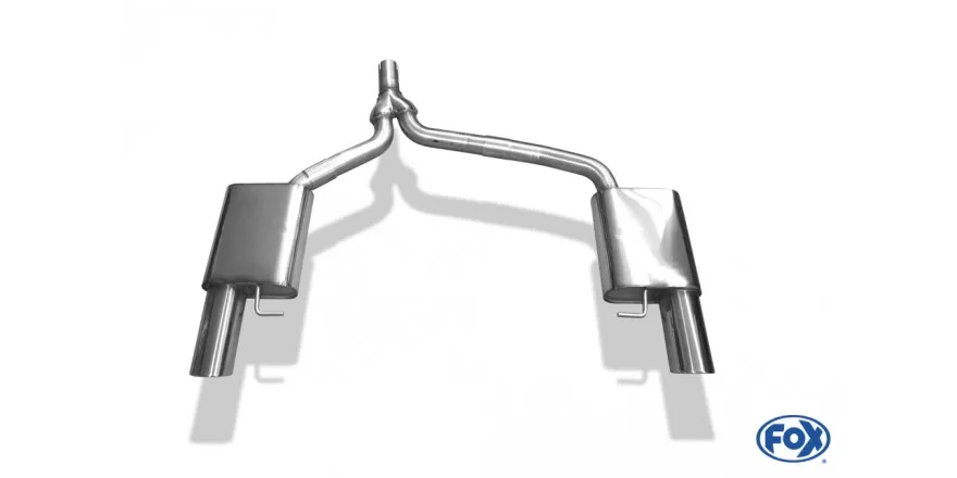 Escape FOX Audi A4 B8 sedan/ Caravan und A5 Coupe B8 escape final duplex 1 entrada incl. y-adapter pipe Ø55mm inside - 1x10