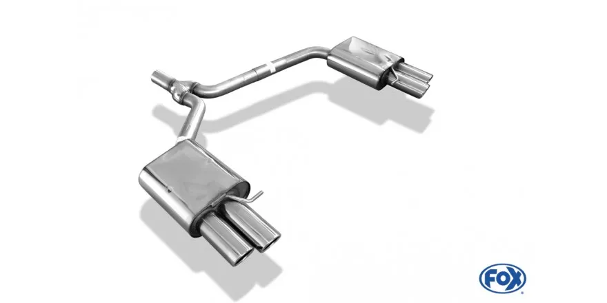 Escape FOX Audi A4 B8 sedan/ Caravan und A5 Coupe B8 escape final duplex doble entrada incl. y-adapter pipe Ø55mm inside -