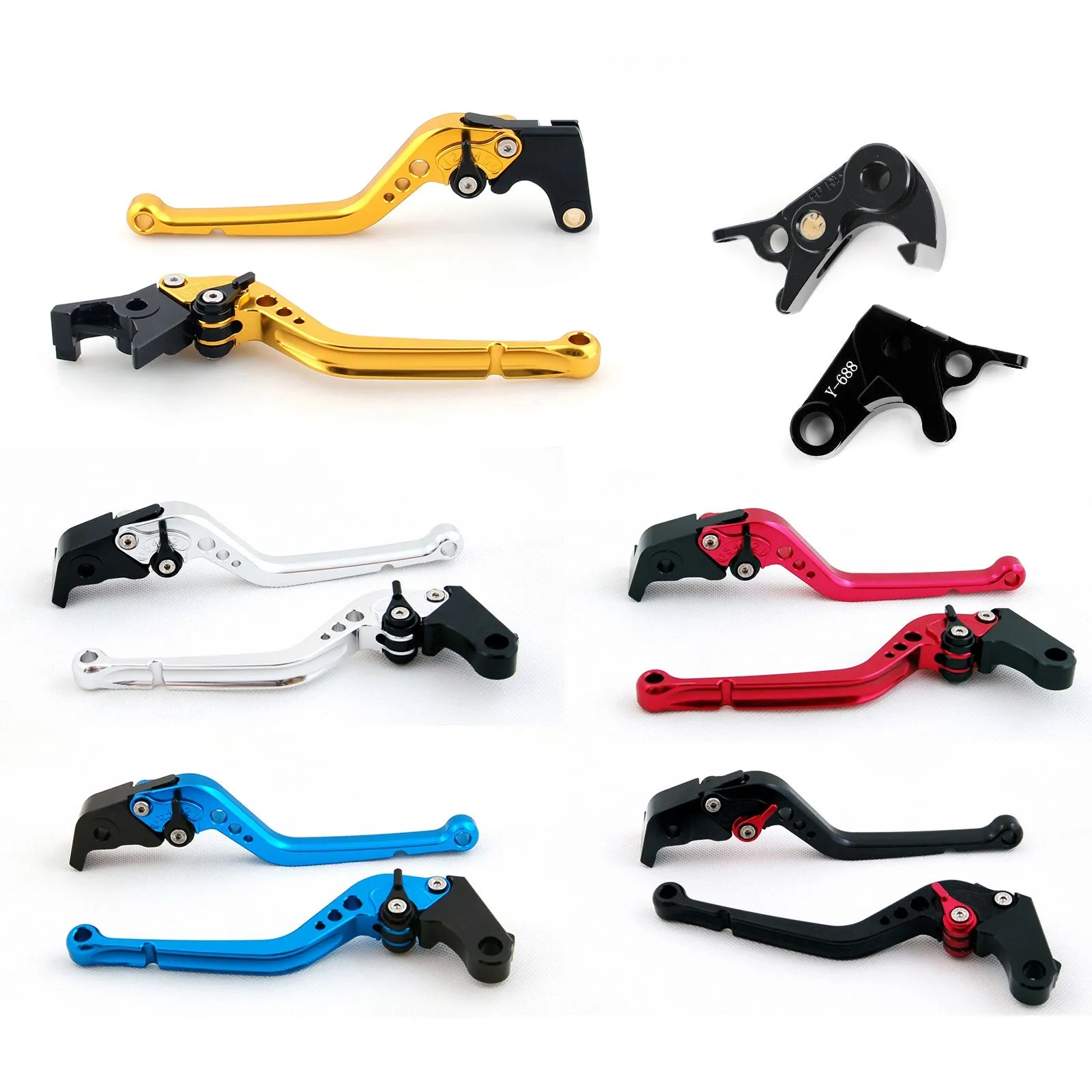 Palanca de freno de embrague largo para Yamaha YZF R1/R1M/R1S 2015-2021 YZF R6 2017-2020 Generic