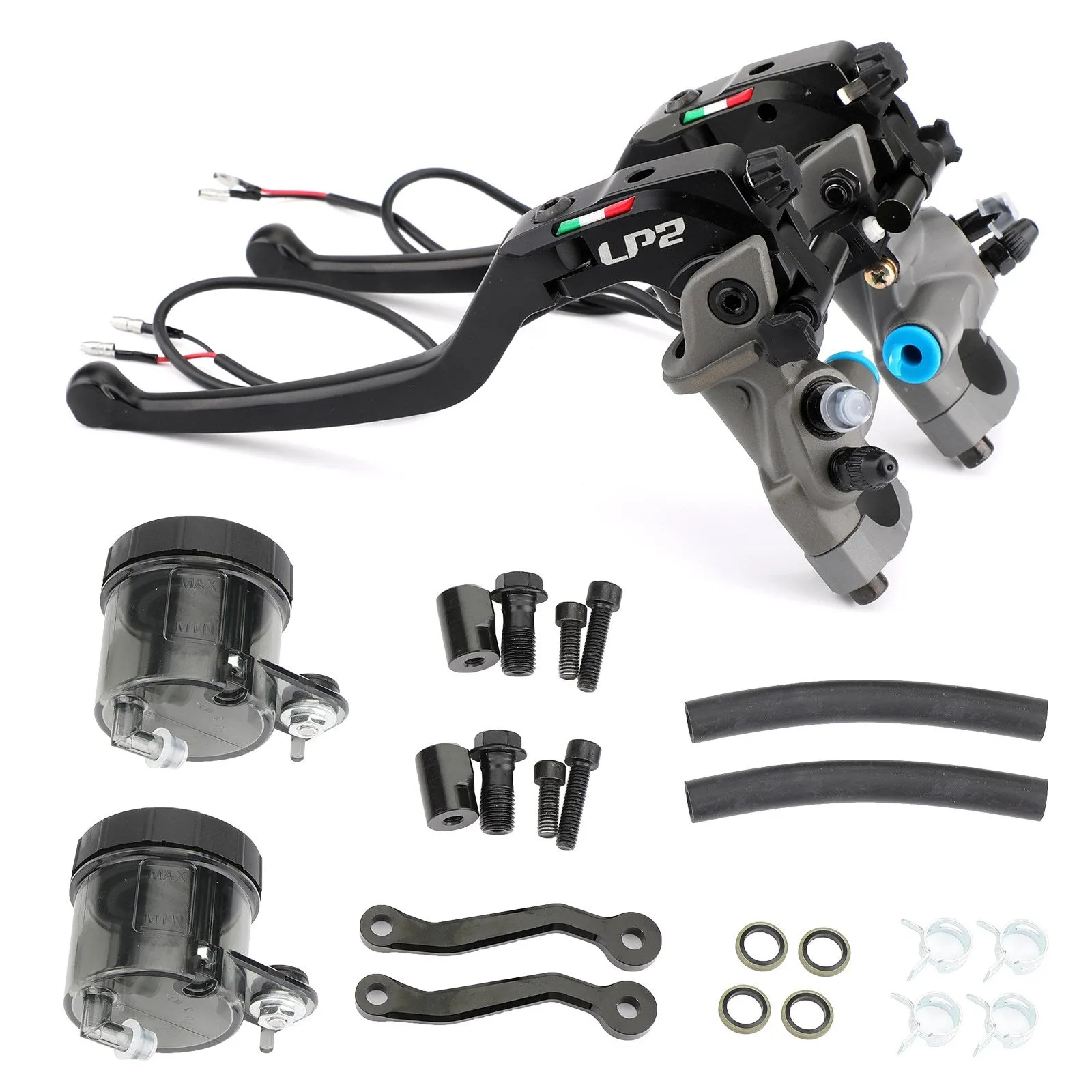 1 par de cilindro maestro de freno para Kawasaki ZX7R ZX9 ZX11 ZX1100 ZX14R ZZR1400 genérico