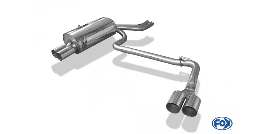 Escape FOX BMW E46 320/ 323/ 325/ 328/ 330 escape final salida duplex doble entrada - 2x76 10 duplex