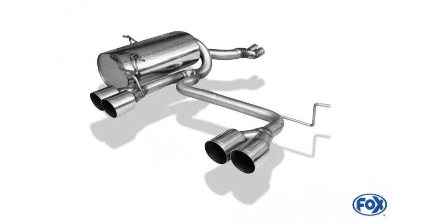 Escape FOX BMW E46 320/ 323/ 325/ 328/ 330 M3-Optik escape final central - 4x90mm Typ 14