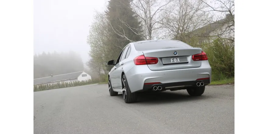 BMW F30 / 31 - 335d Escape trasero FOX salida cruzada derecha / izquierda - 2x80 tipo 12 derecha / izquierda