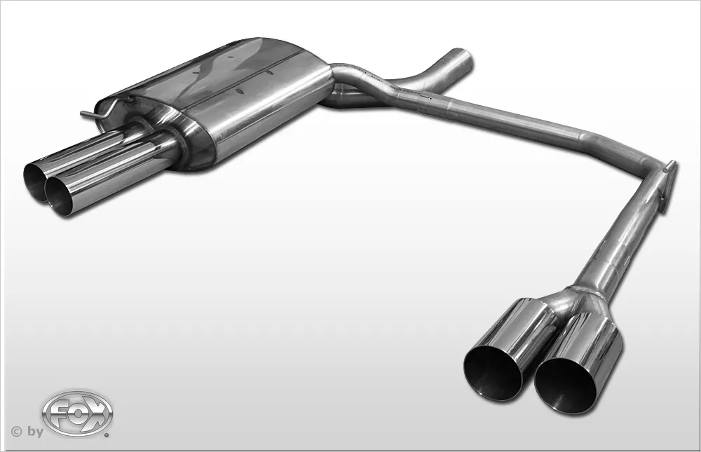 Escape FOX BMW E60 520i/ 523i/ 525i/ 530i escape final salida duplex - 2x76 10 duplex