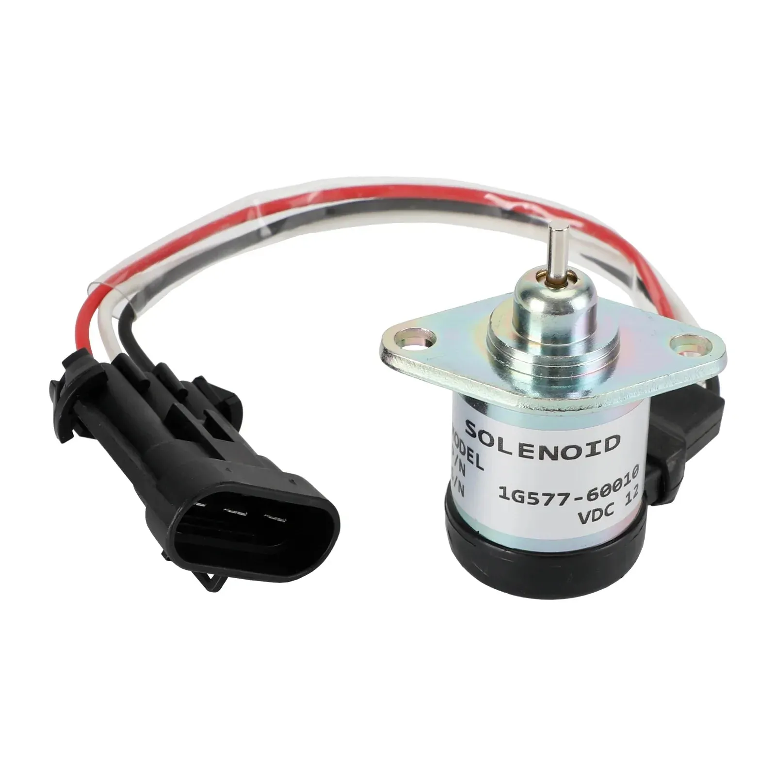 Solenoide de apagado de combustible 12V 3 terminales para Kubota 1G577-60010 1G577-60011