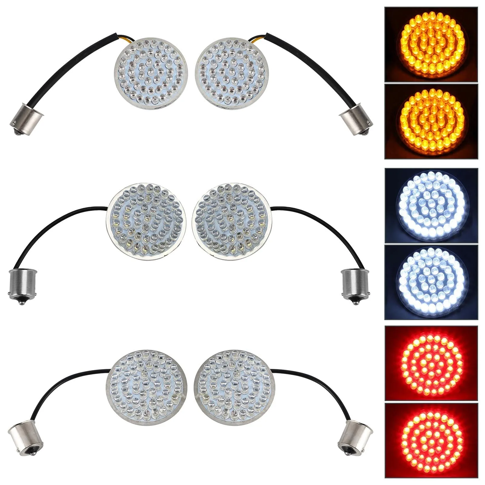 1156 luces intermitentes traseras LED para Dyna Touring Street Road Glide 883 Generic