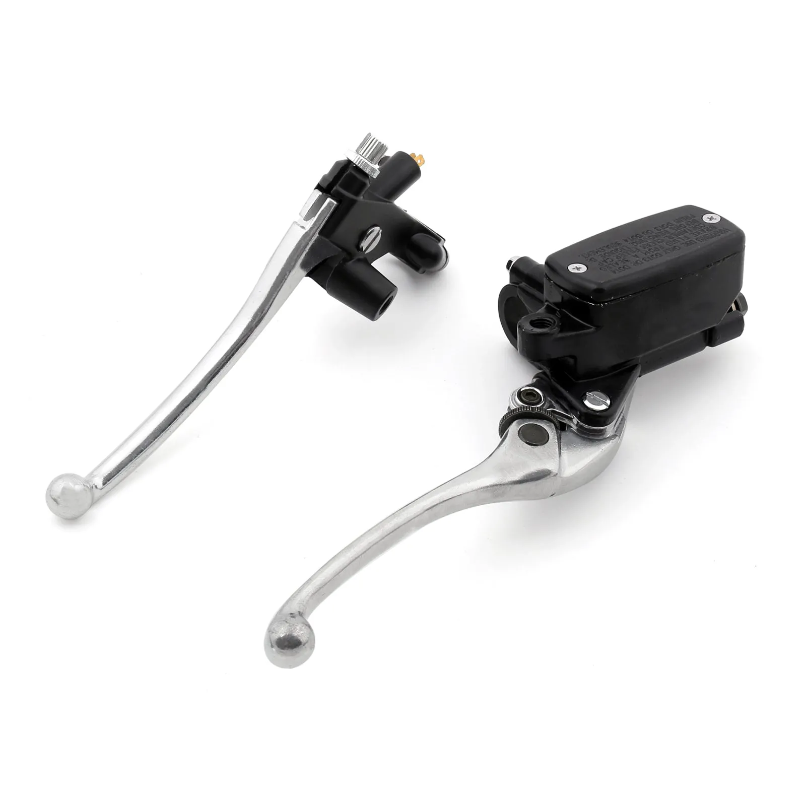 Manillar de 7/8 pulgadas, palancas de embrague de freno de depósito de Control manual cromadas, genérico para motocicleta y bicicleta