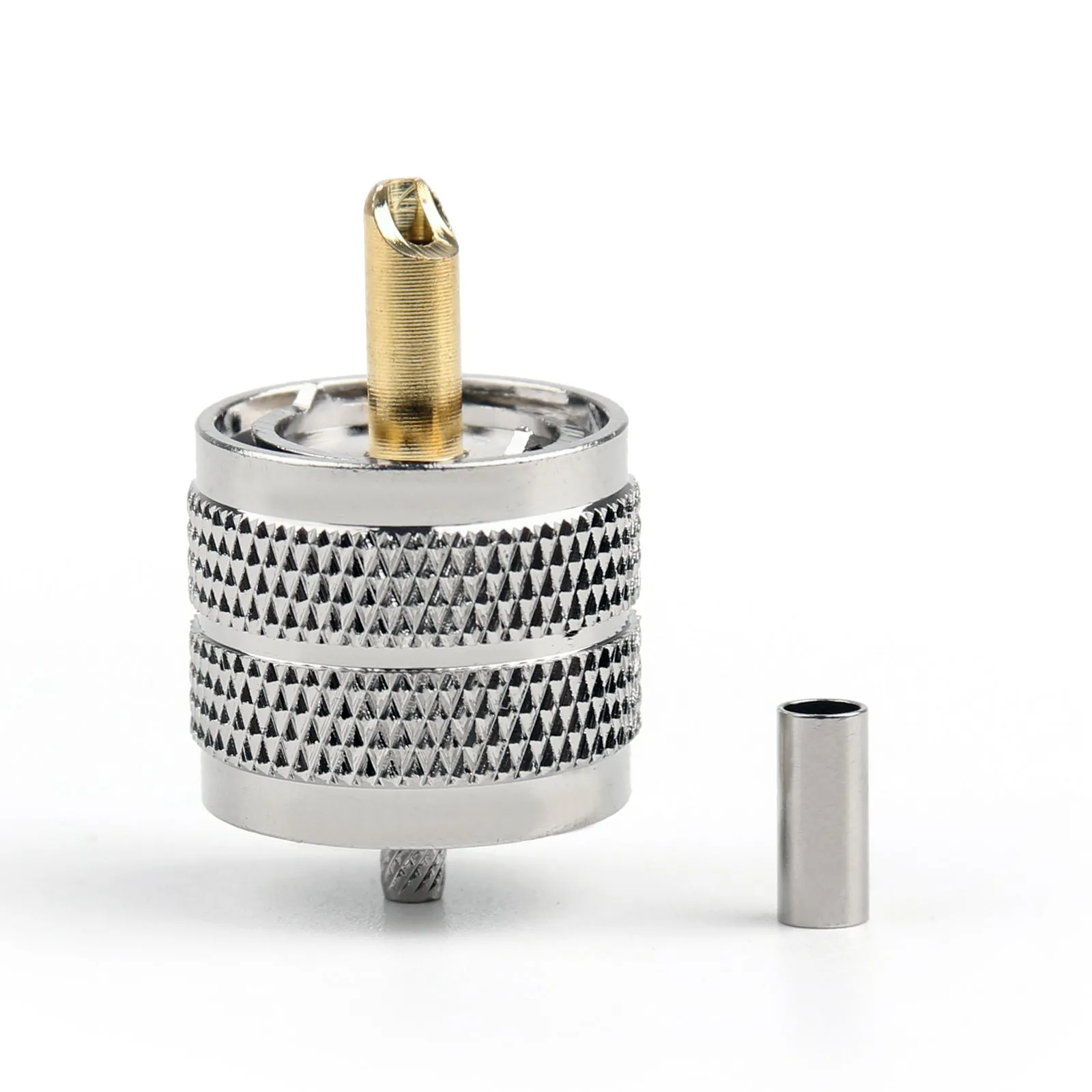 10 Uds UHF enchufe macho Pl259 adaptador de conector de engarzado para RG316 RG174 RG178 LMR100