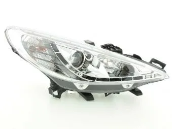 Faros Delanteros Luz Diurna Set Peugeot 207 06- Cromado Fk Automotive