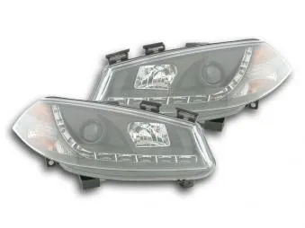 Faros Delanteros Luz Diurna Set Renault Megane 2 3/5-Ptas. 03-06 Negro Fk Automotive