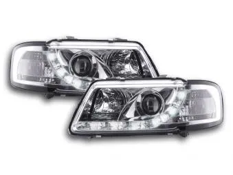 Faros Delanteros Luz Diurna Set Luz Diurna Audi A3 Modelo 8l 96-00 Cromado Fk Automotive