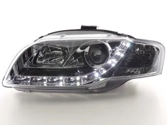 Faros Delanteros Luz Diurna Set Audi A4 Modelo 8e 05-07 Cromado Fk Automotive