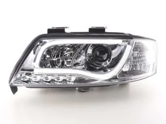Faros Luz Diurna Set Con R87 Audi A6 Typ 4b Bj. 97-01 Cromado Fk Automotive
