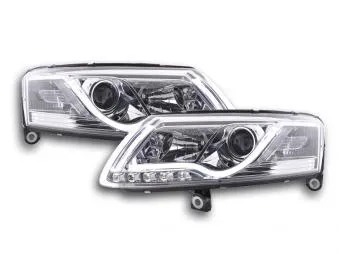 Faros Luz Diurna Set Audi A6 Typ 4f Bj. 04-08 Cromado Fk Automotive