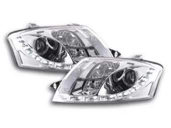 Faros Delanteros Luz Diurna Set Luz Diurna Audi Tt Modelo 8n 98-06 Cromado Fk Automotive