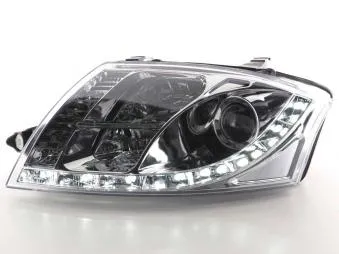 Faros Delanteros Luz Diurna Set Audi Tt Modelo 8n 99-05, Cromado Fk Automotive