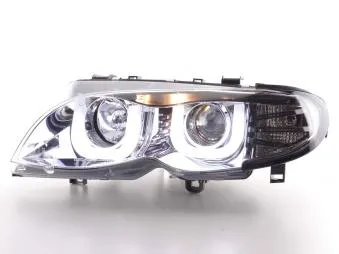 Faros Delanteros Luz Diurna Set Bmw Serie 3 E46 Sedan/Touring 02-05, Cromado Fk Automotive
