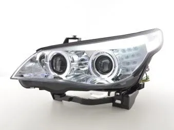 Faros Angel Eyes Led Xenon Bmw 5er E60/E61 Bj. 05-08 Cromado Fk Automotive
