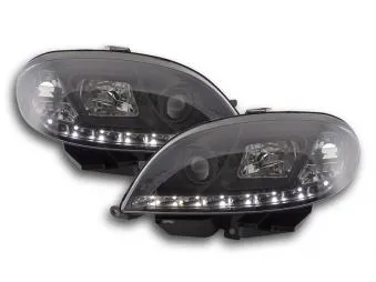 Faros Delanteros Luz Diurna Set Citroen Saxo 00-02 Negro Fk Automotive