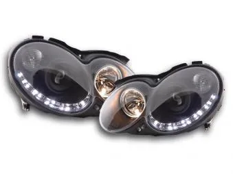 Faros Luz Diurna Mercedes Clk W209 Bj. 04-09 Negro Fk Automotive