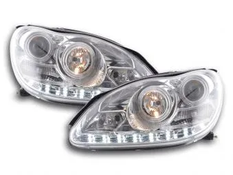 Faros Delanteros Luz Diurna Set Mercedes Benz Clase S W220 02-05 Cromado Fk Automotive