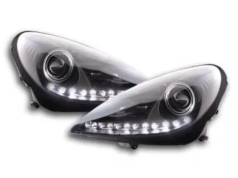 Faros Delanteros Luz Diurna Set Mercedes Benz Slk R171 04-11 Negro Fk Automotive