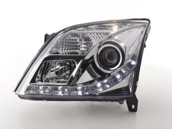 Faros Delanteros Luz Diurna Set Opel Vectra C 02-05 Cromado Fk Automotive