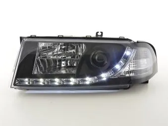 Faros Delanteros Luz Diurna Set Skoda Octavia Modelo 1u 01-04 Negro Fk Automotive