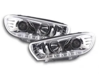 Faros Delanteros Luz Diurna Set Vw Scirocco 3 Modelo 13 08- Cromado Fk Automotive