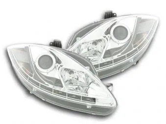 Faros Delanteros Luz Diurna Set Seat Leon Modelo 1p / Altea/Toledo Modelo 5p 05- Cromado Fk Automotive