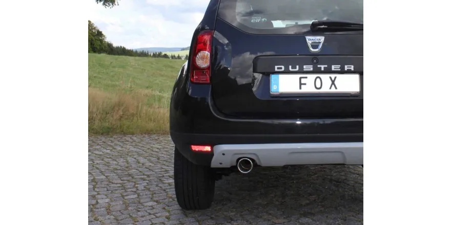 Escape FOX Dacia Duster 4x2 - traccion delantera escape final - 1x90 type 12