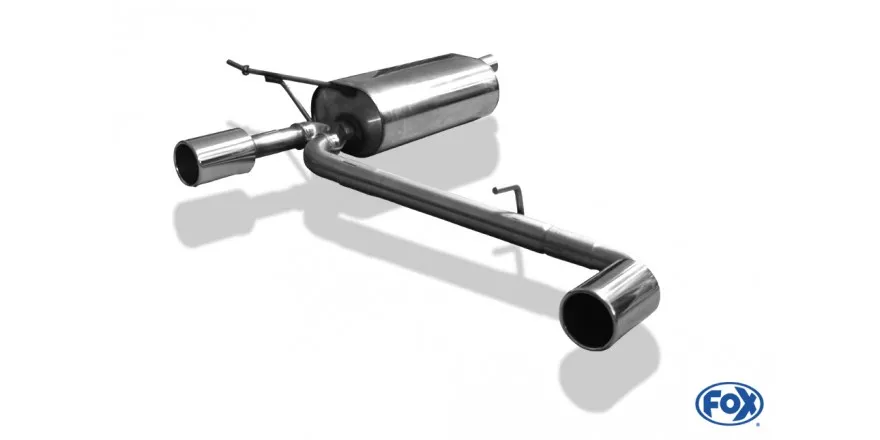 Escape FOX Dacia Duster 4x2 - traccion delantera escape final - 1x90 type 12 duplex