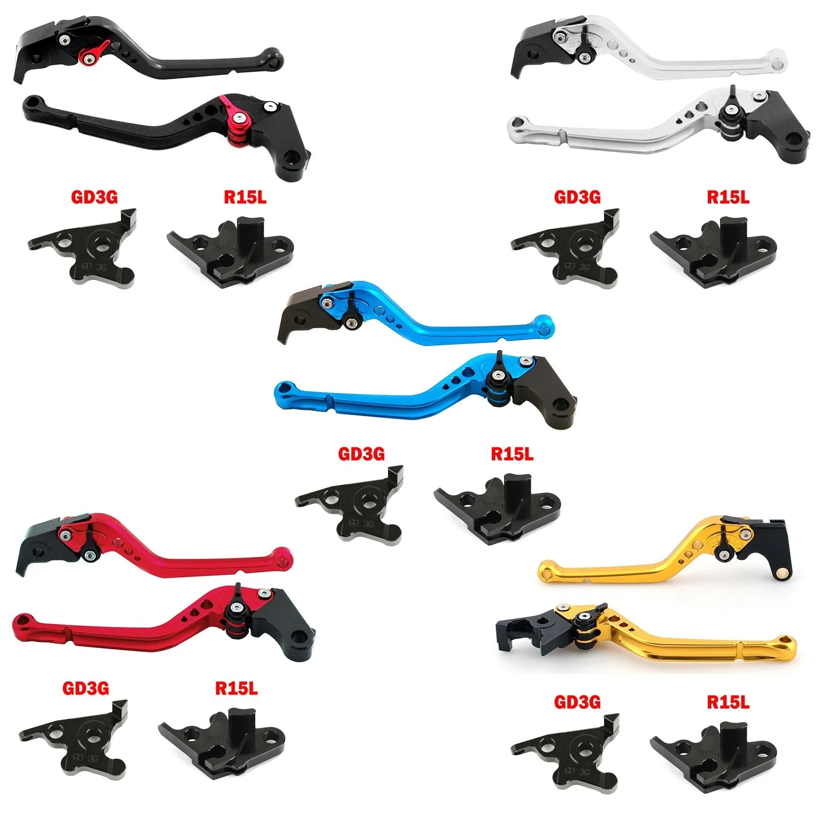 Palanca de freno de embrague larga para motocicleta, compatible con YAMAHA MT125 2014-2019, genérica