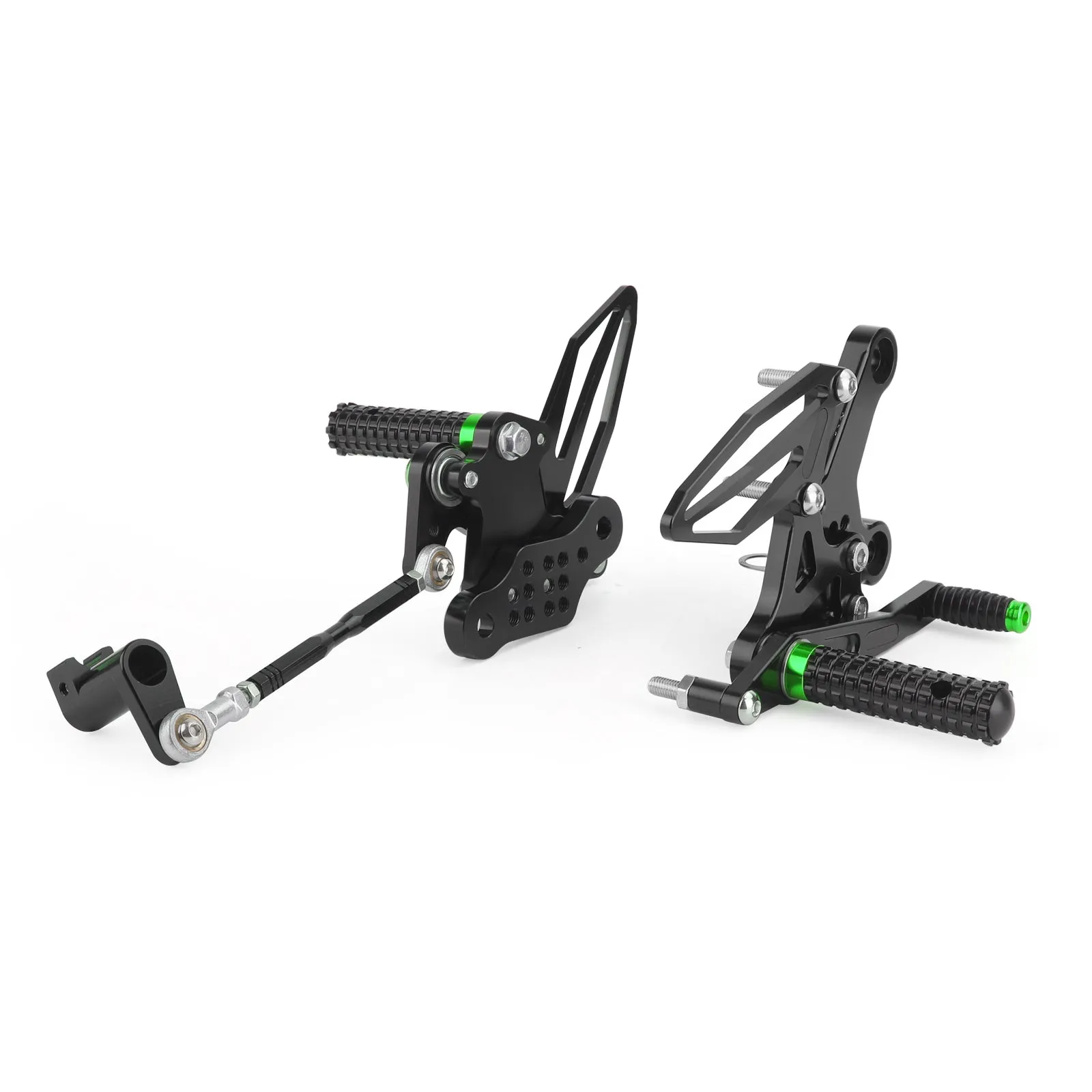 Estriberas traseras CNC de aluminio, color verde, para Kawasaki Ninja EX 250/400 2018-2020 genérico