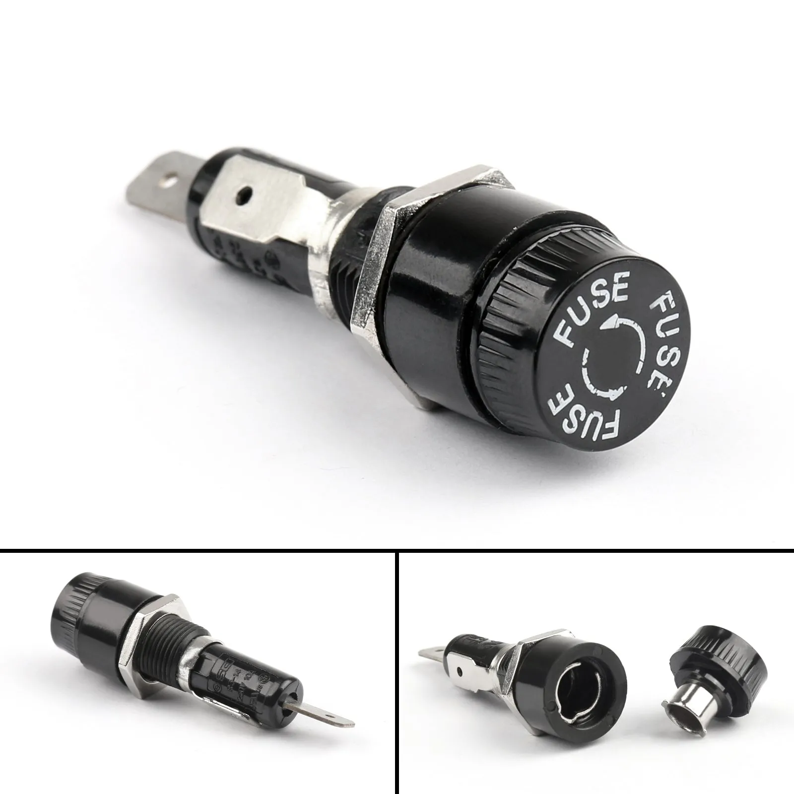 Portafusibles de chasis de montaje en panel SCI R3-14C para fusibles de vidrio de 6x30 mm 10 A 250 V