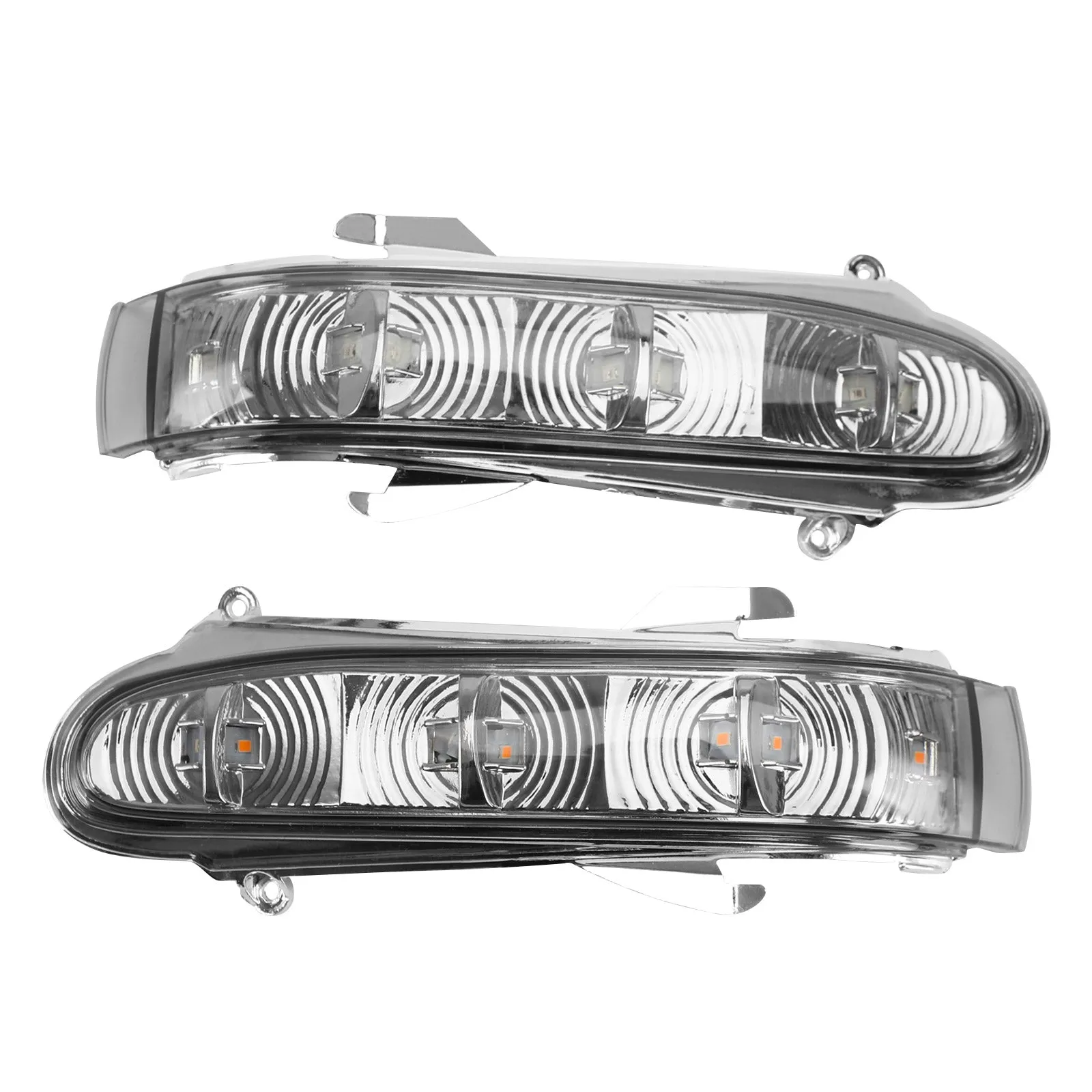 Par de intermitentes LED para espejo lateral para Benz S W220 CL W215 1999-2003 gris
