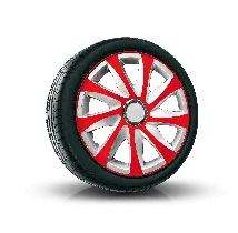 Tapacubos 14", DRIFT EXTRA rojo-plata 4pzs