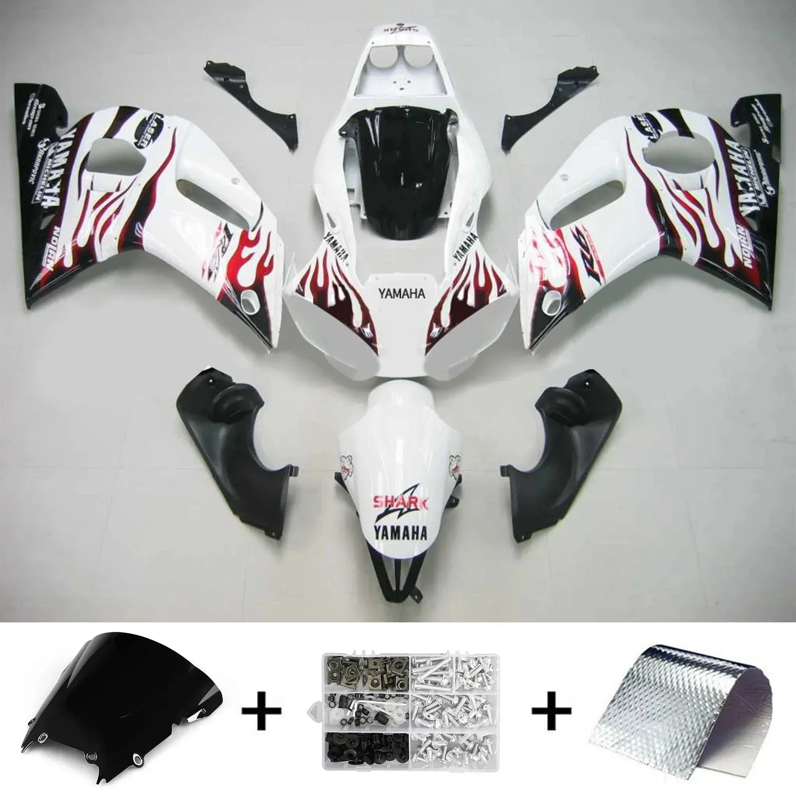 Kit de carenado Amotopart para Yamaha YZF 600 R6 1998-2002 Genérico