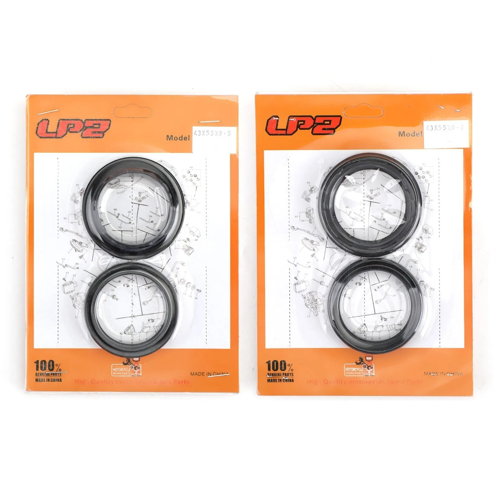 Kit de sello de polvo de aceite de horquilla para Kawasaki KX125 KX250 KX500 ZR1100 ZRX1100 ZRX1200 genérico