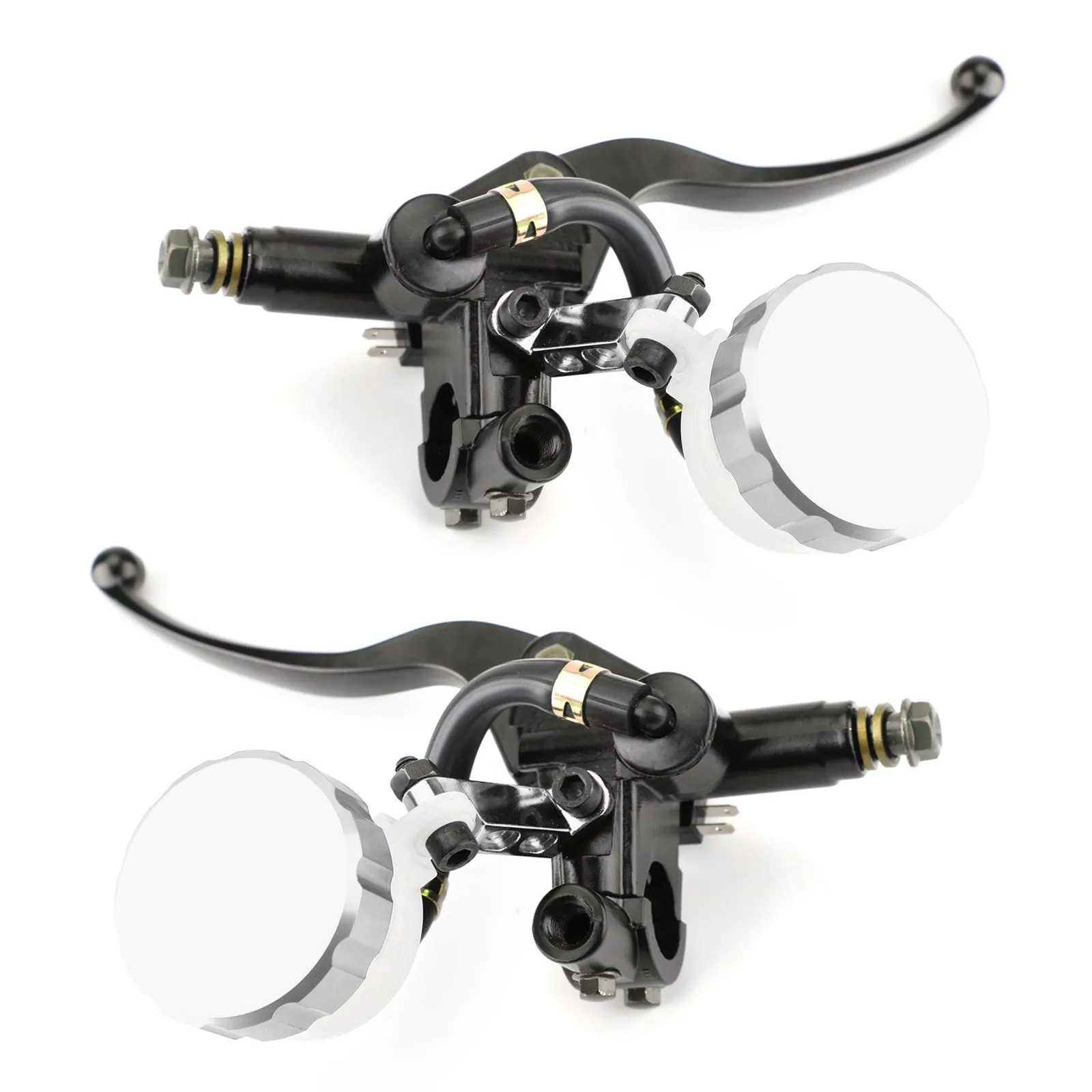 Palancas universales de depósito de cilindro maestro de embrague de freno delantero, 7/8 '', 22mm, color plateado genérico