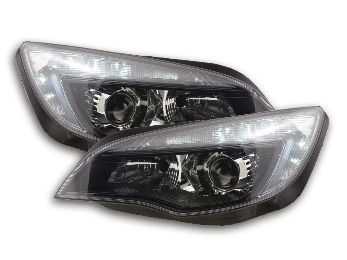 Faros Luz Diurna Con R87 Opel Astra J Bj. 2009-2012 Negro Fk Automotive