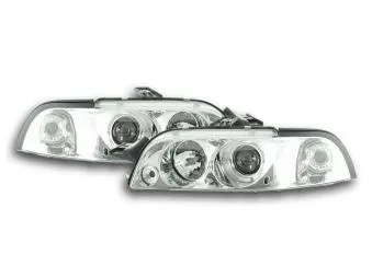 Faros Delanteros Set Angel Eyes Fiat Punto 1 Modelo 176 93-98 Cromado Fk Automotive