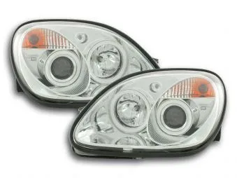Faros Delanteros Set Angel Eyes Mercedes Benz Slk Modelo R170 96-02 Cromado Fk Automotive