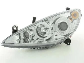 Faros Delanteros Set Angel Eyes Peugeot 307 01-06 Cromado Fk Automotive