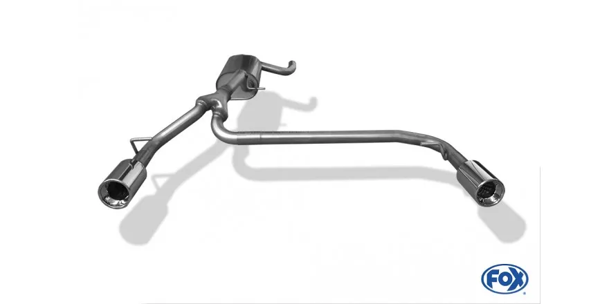 Escape FOX Ford Focus II hatchback escape final salida duplex Ø63,5mm - 1x90 13 duplex