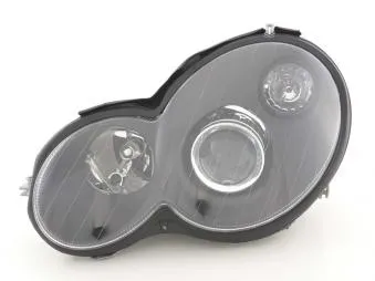 Faros Delanteros Set Angel Eyes Mercedes-Benz Clase C Sportcoupe Modelo W203, Negro Fk Automotive